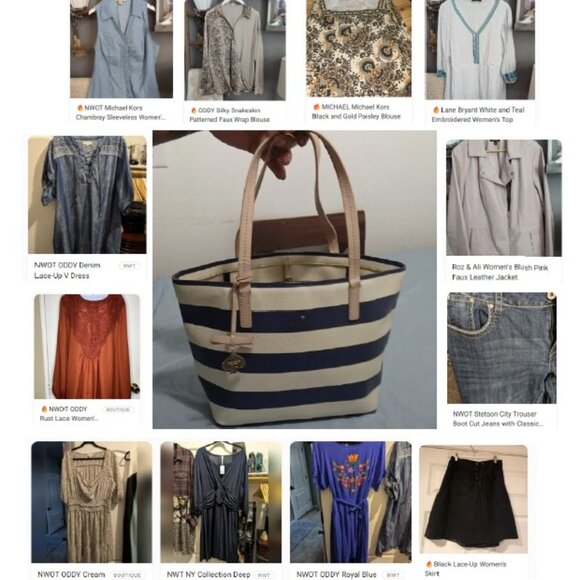 EUC Kate Spade Stripped Tote BUNDLE (Closet refresh or resellers bundle) - Picture 1 of 1
